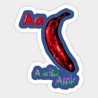 A is for apple Sticker